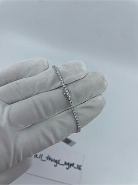 3 CT Lab Grown Diamond Tennis Bracelet 7” 14K White Gold Box Clasp VS1-SI1